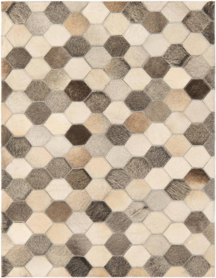 Detail image of 2' x 3' 1 Cowhide Leather Rug