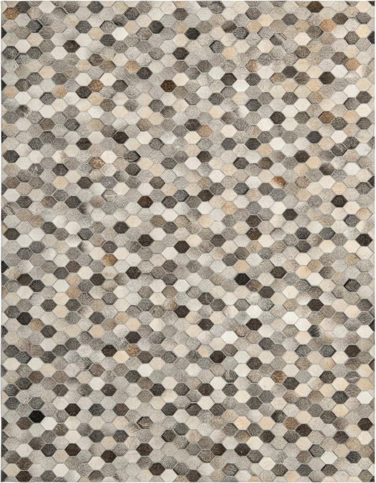 Detail image of 6' 1 x 9' Cowhide Leather Rug