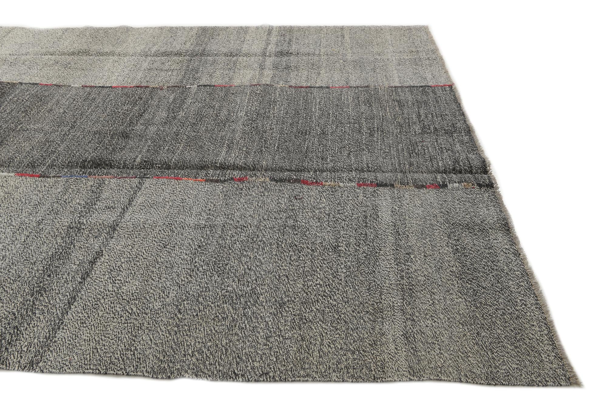 8' 5 x 9' 5 Hand Woven Kilim Modern Wool Rug