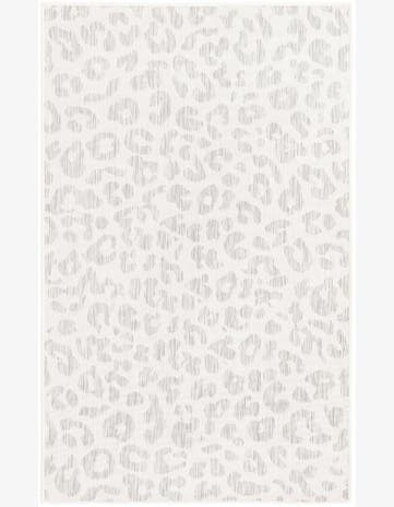 Ivory Gray Easy-Clean Safari Indoor / Outdoor Rug