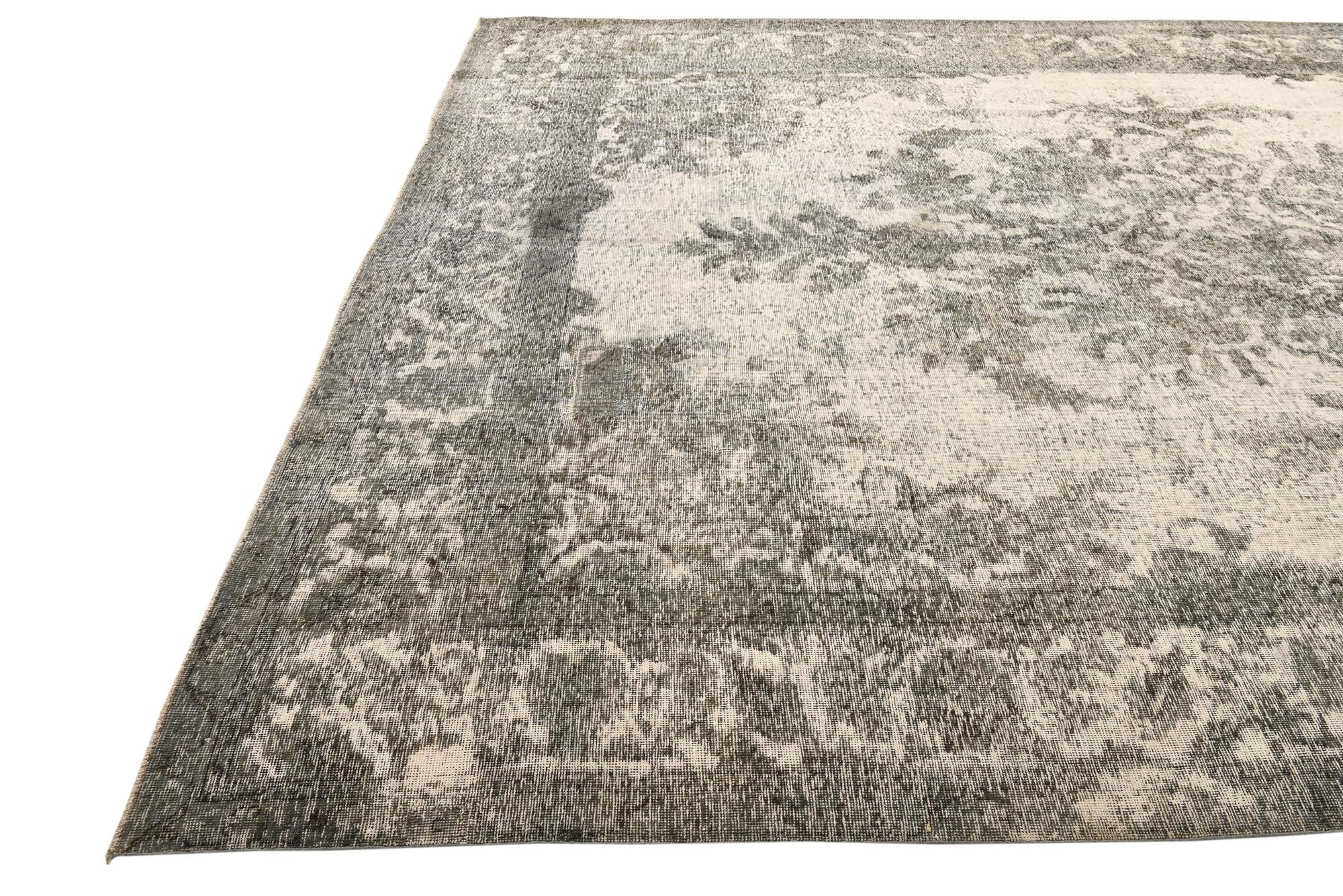 9' 2 x 12' 5 Hand Knotted Ultra Vintage Persian Wool Rug