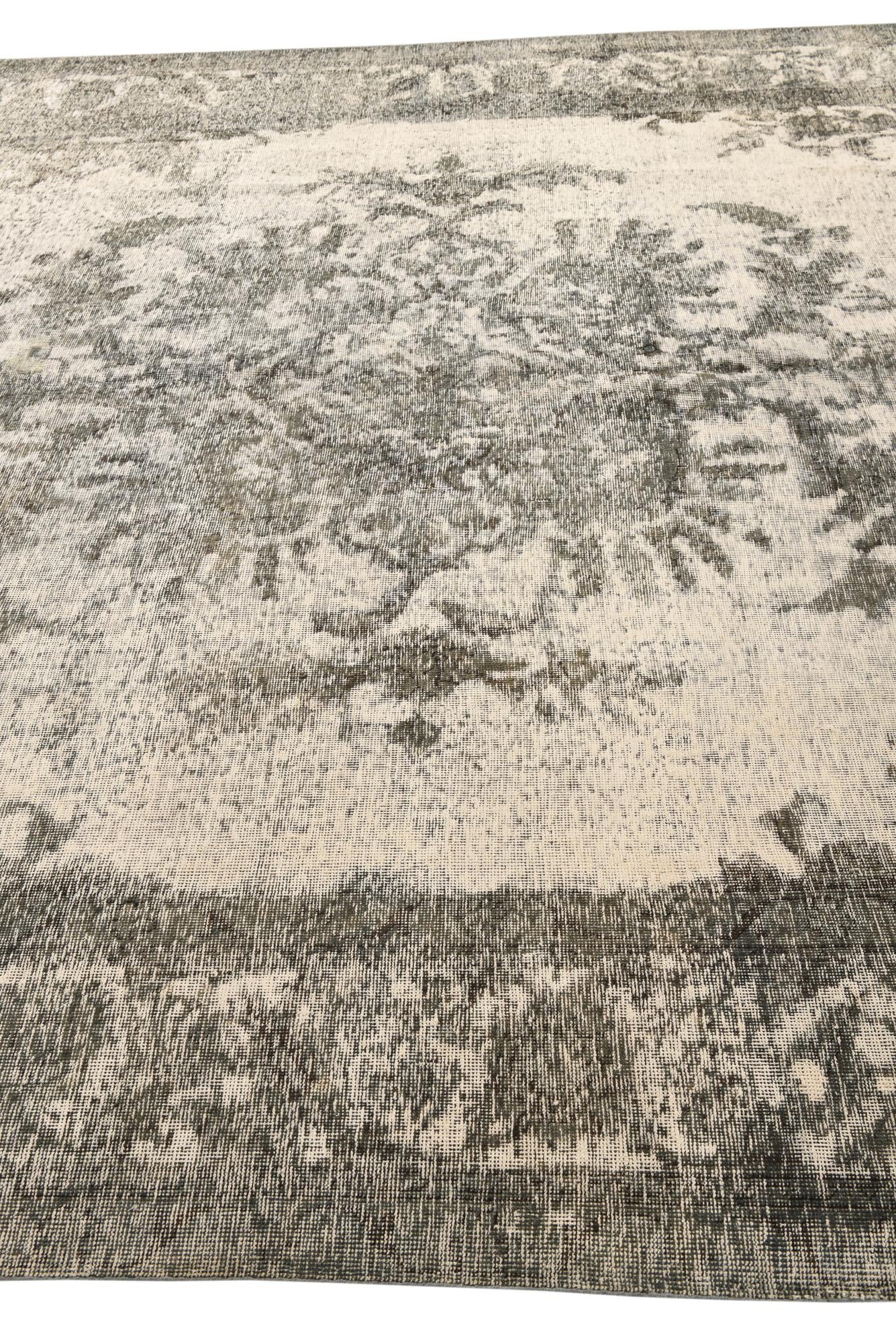 9' 2 x 12' 5 Hand Knotted Ultra Vintage Persian Wool Rug
