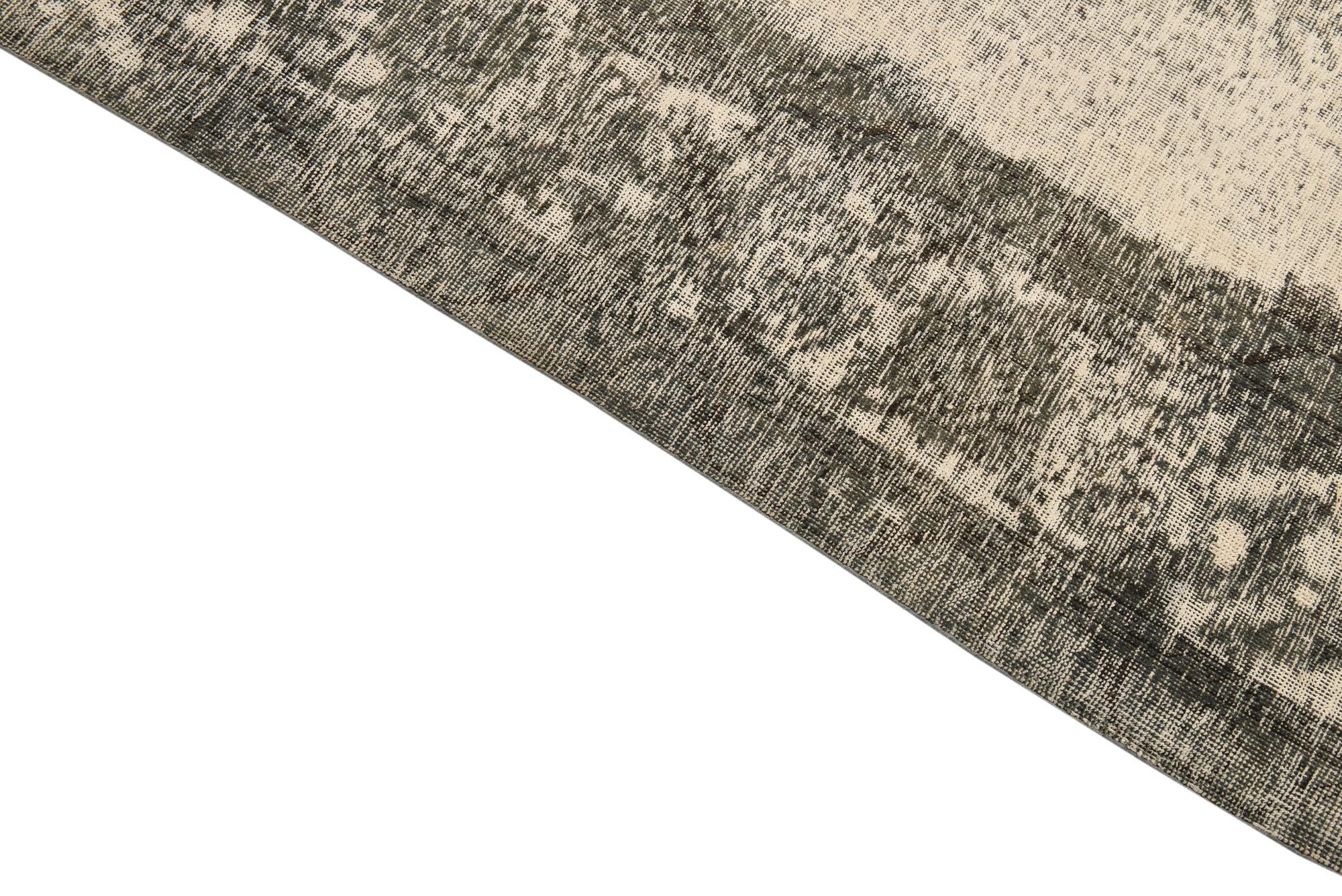 9' 2 x 12' 5 Hand Knotted Ultra Vintage Persian Wool Rug