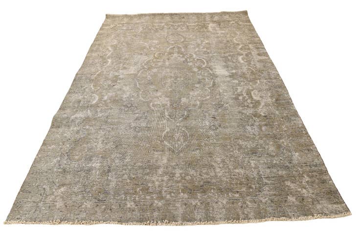 Detail image of 6' 7 x 9' 10 Hand Knotted Ultra Vintage Persian Wool Rug