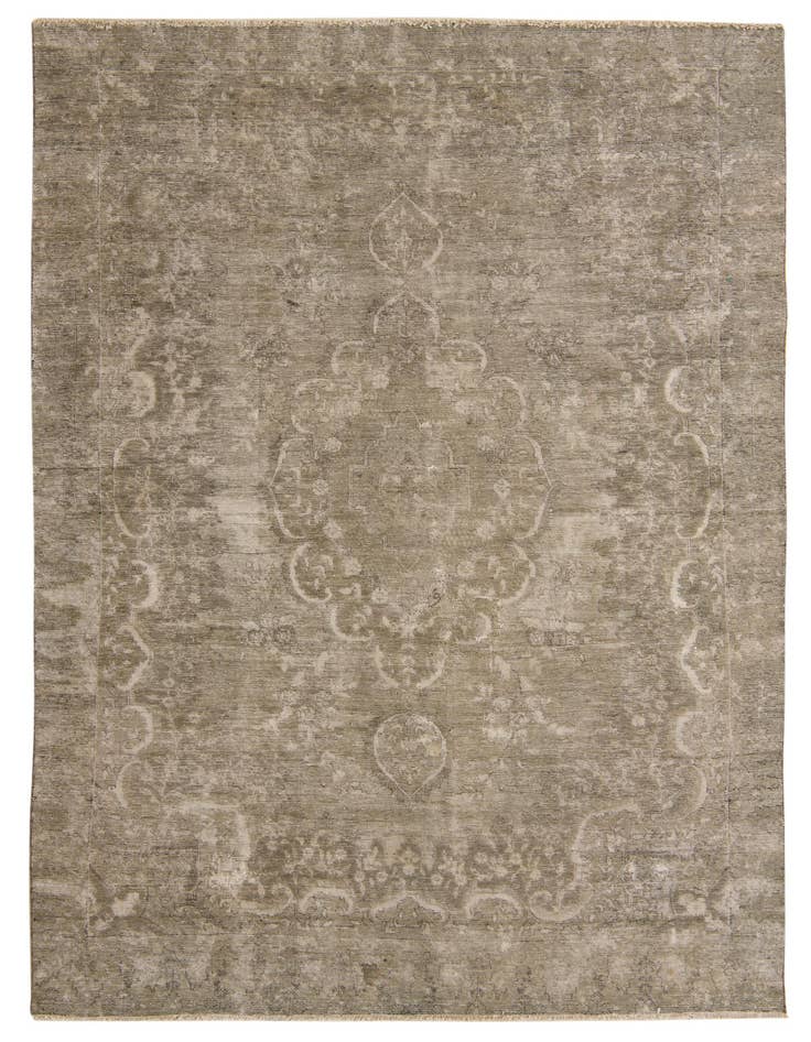Detail image of 6' 7 x 9' 10 Hand Knotted Ultra Vintage Persian Wool Rug