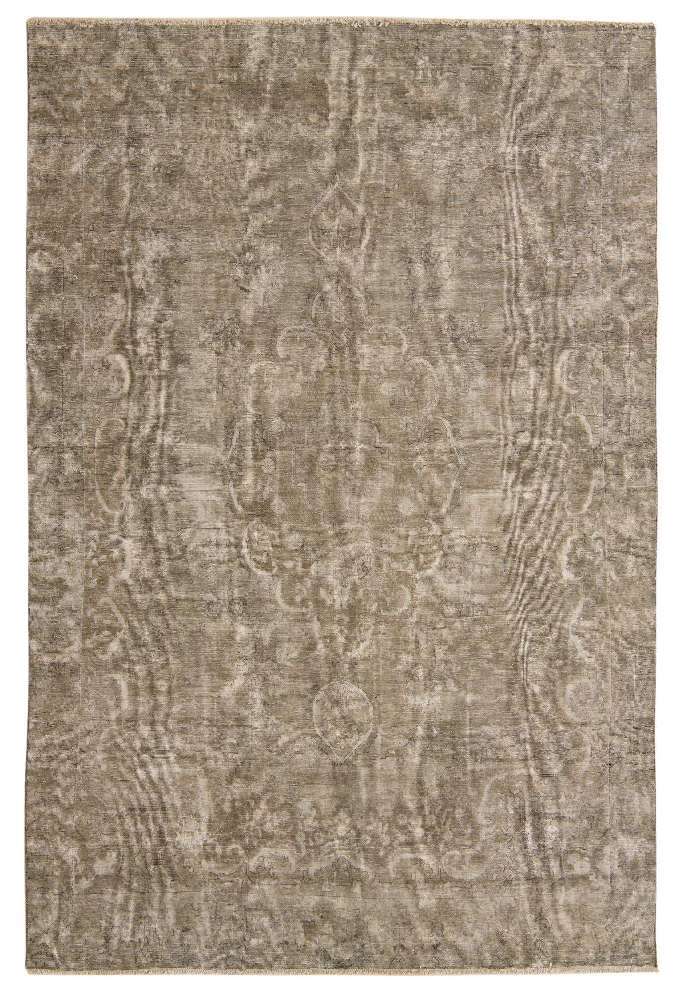 6' 7 x 9' 10 Hand Knotted Ultra Vintage Persian Wool Rug