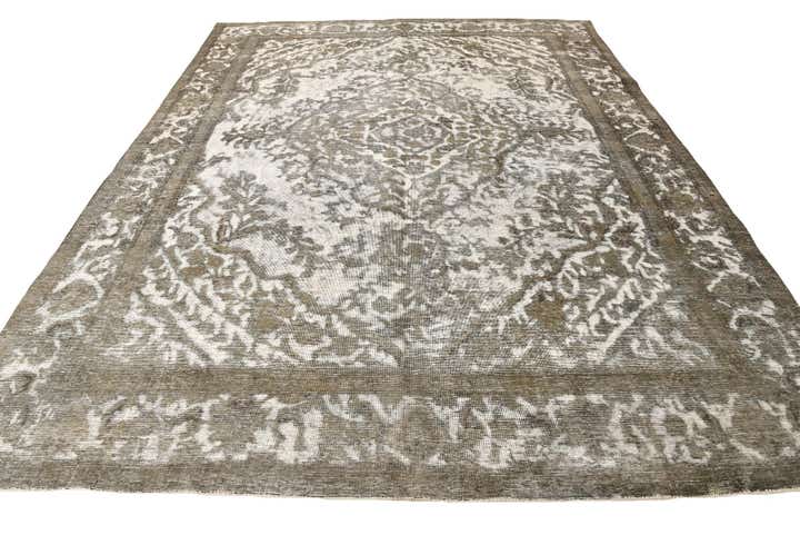 9' 6 x 12' 9 Hand Knotted Ultra Vintage Persian Wool Rug