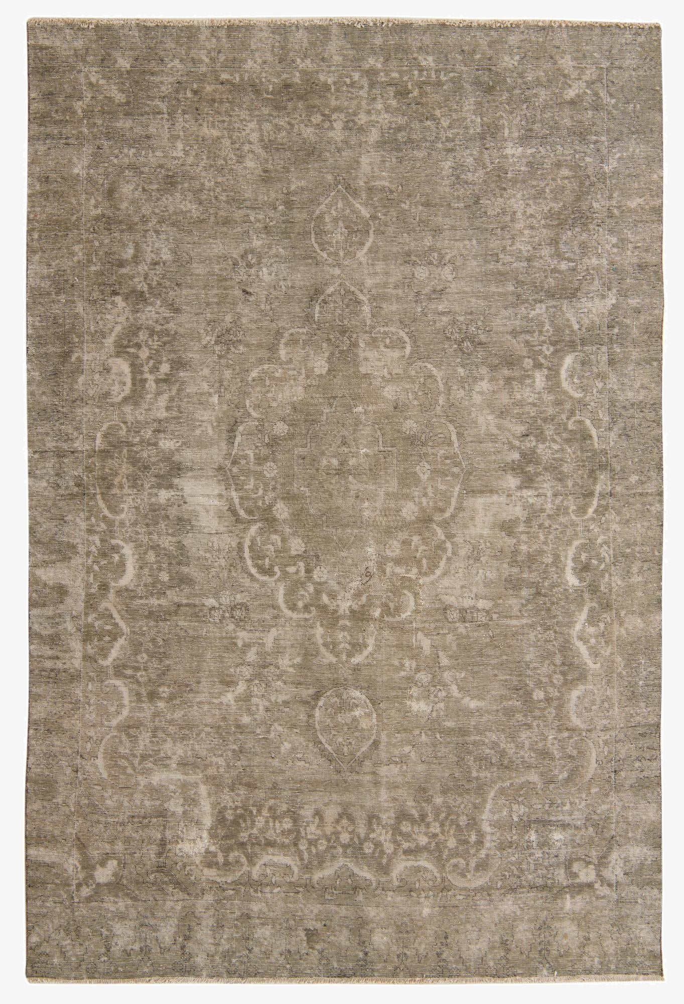 6' 7 x 9' 10  Hand Knotted Ultra Vintage Persian Wool Rug