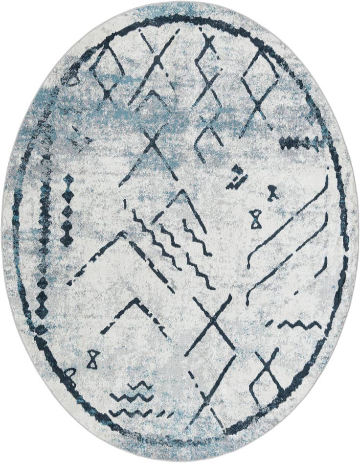 Detail image of 7' 10 x 7' 10 Kamala Washable Round Rug