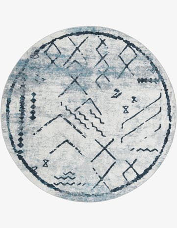 7' 10 x 7' 10 Kamala Washable Round Rug