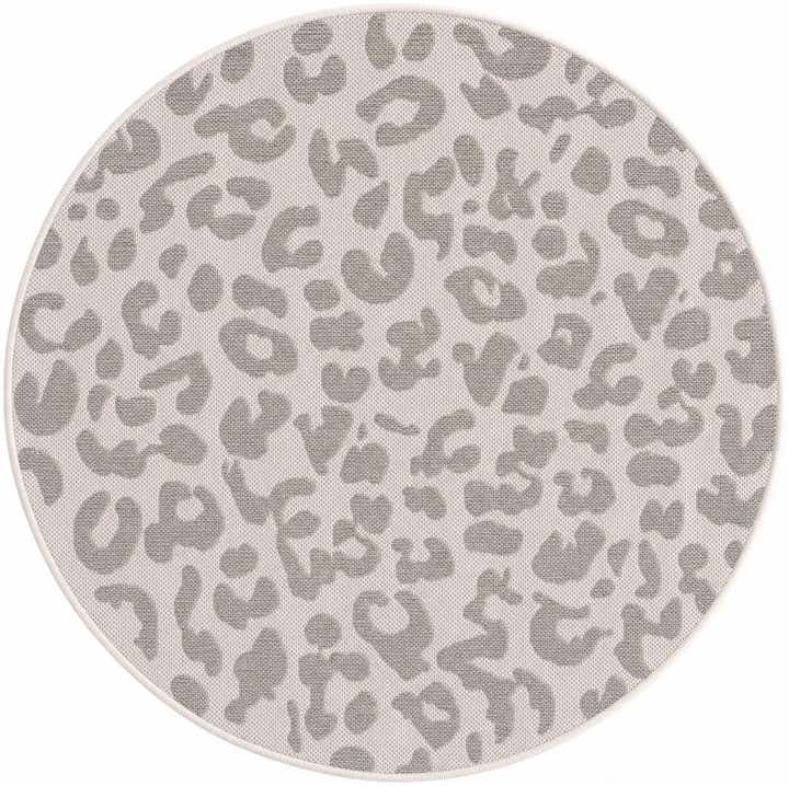 3' x 3' Easy-Clean Safari Indoor / Outdoor Round Rug