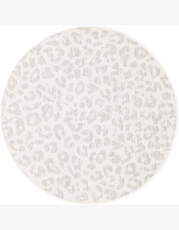 4' x 4' Easy-Clean Safari Indoor / Outdoor Round Rug