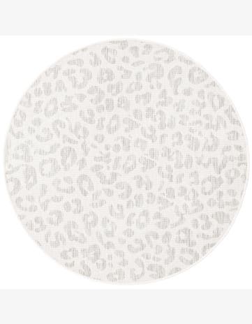 4' x 4' Easy-Clean Safari Indoor / Outdoor Round Rug