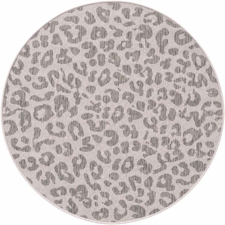 4' x 4' Easy-Clean Safari Indoor / Outdoor Round Rug