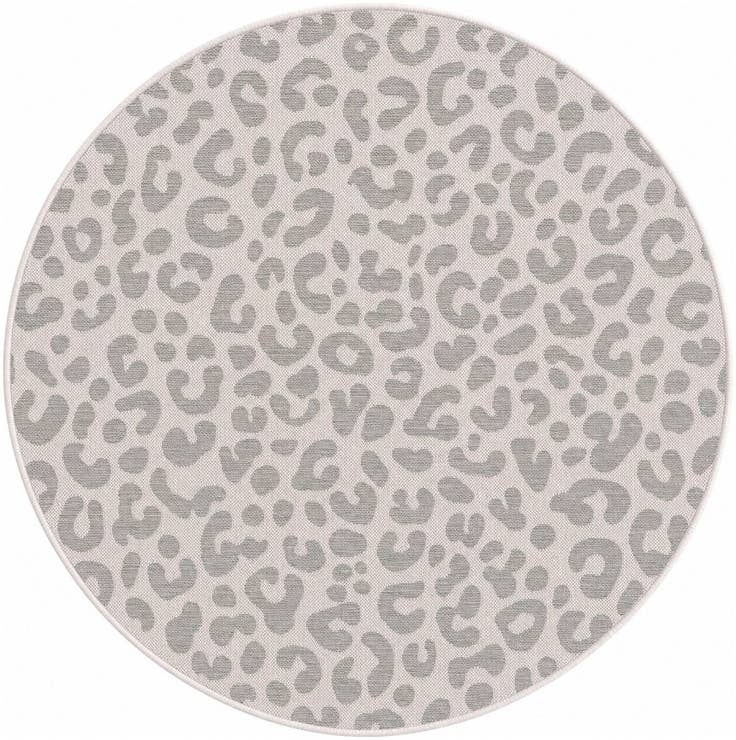 Detail image of 4' x 4' Easy-Clean Safari Indoor / Outdoor Round Rug