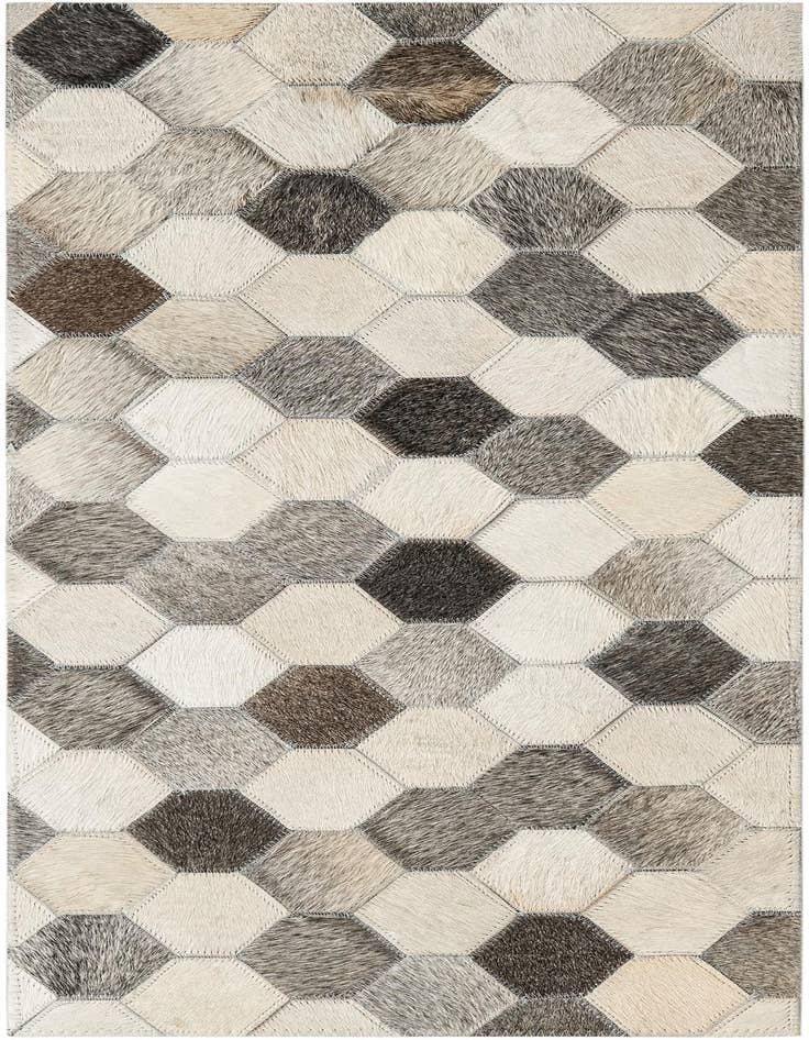 Detail image of 1' 2 x 3' 1 Cowhide Leather Runner Rug