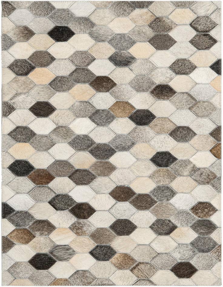 Detail image of 2' 2 x 4' 1 Cowhide Leather Runner Rug
