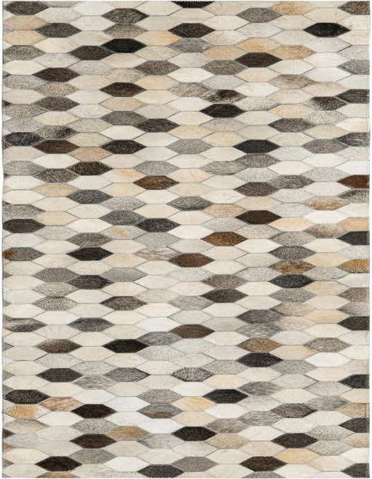 2' 2 x 8' Cowhide Leather Runner Rug