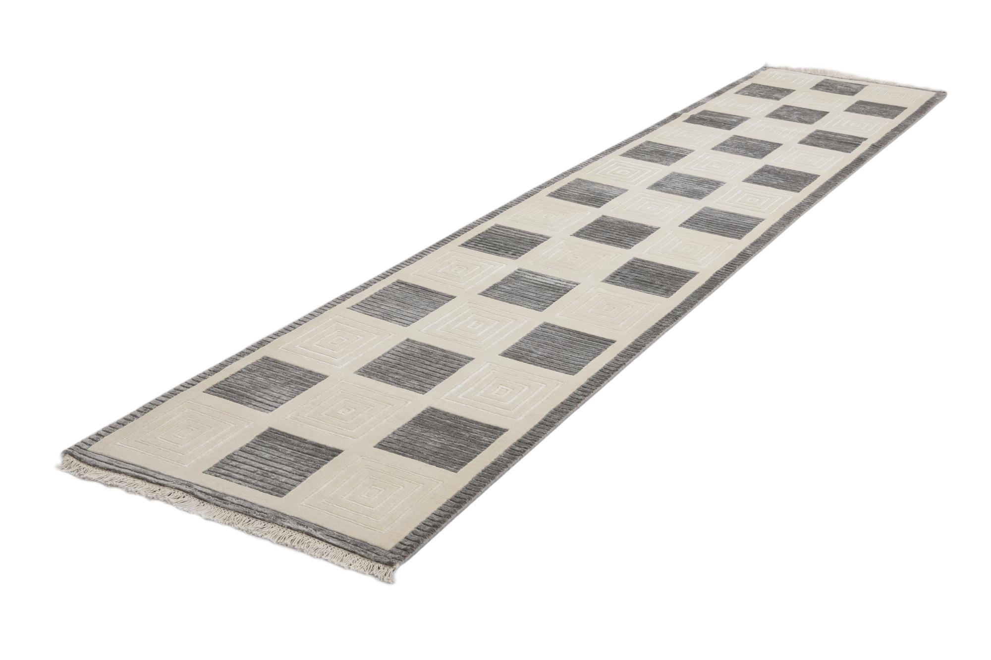 2' 7 x 13' 5 Hand Knotted Darya Wool Runner Rug