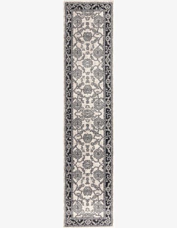 Ivory Gray Eco Traditional Runner Rug