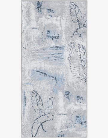 Ivory Gray Kamala Washable Runner Rug