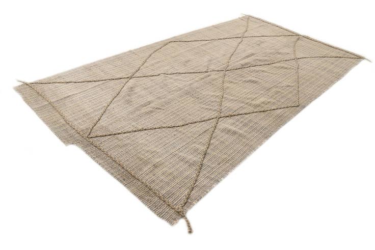 Detail image of 6' 1 x 12' 1 Hand Knotted Moroccan Wool Runner Rug