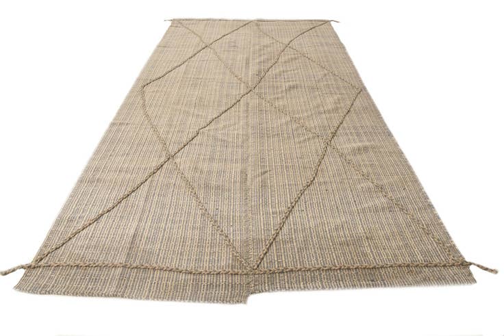 Detail image of 6' 1 x 12' 1 Hand Knotted Moroccan Wool Runner Rug