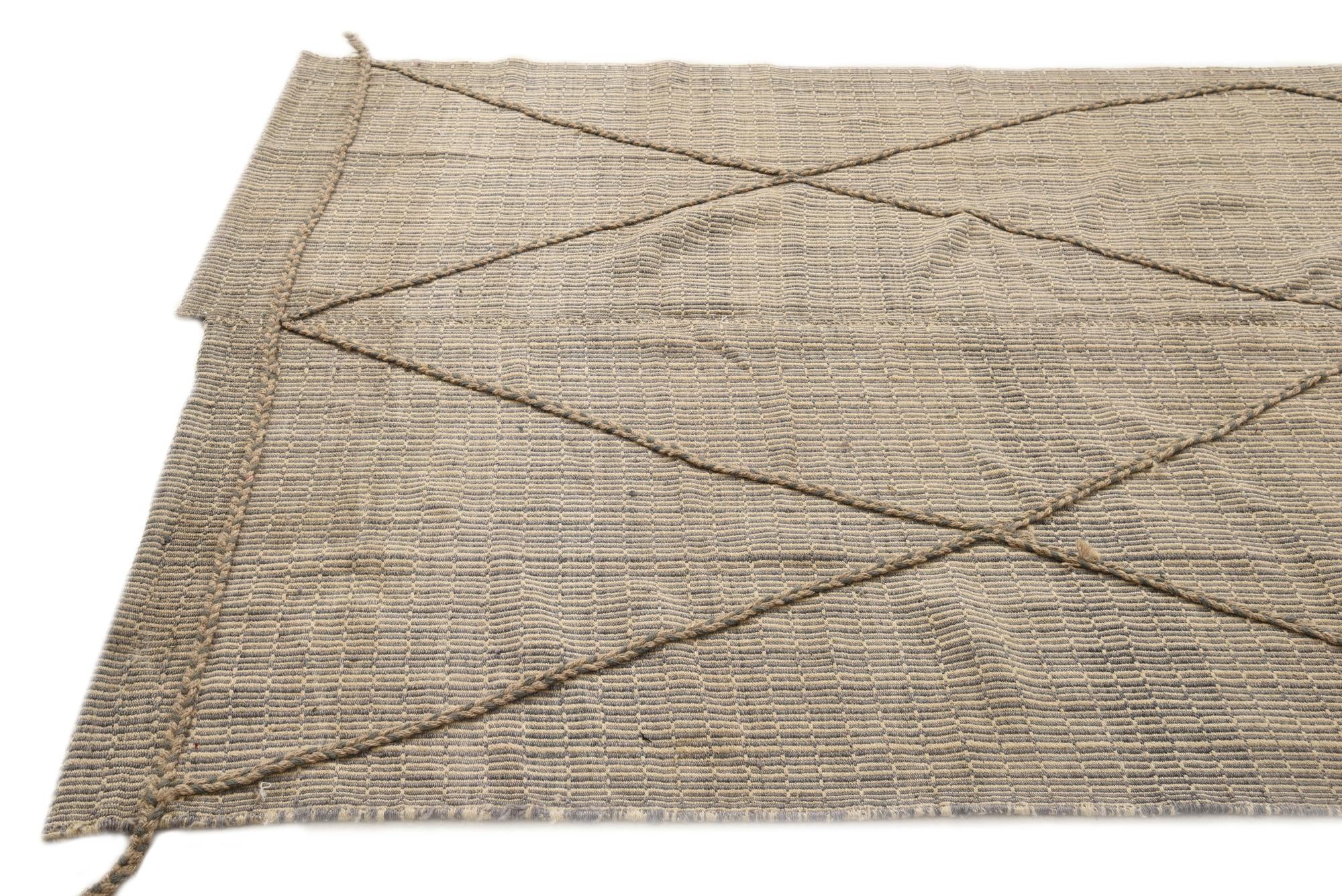 6' 1 x 12' 1 Hand Knotted Moroccan Wool Runner Rug