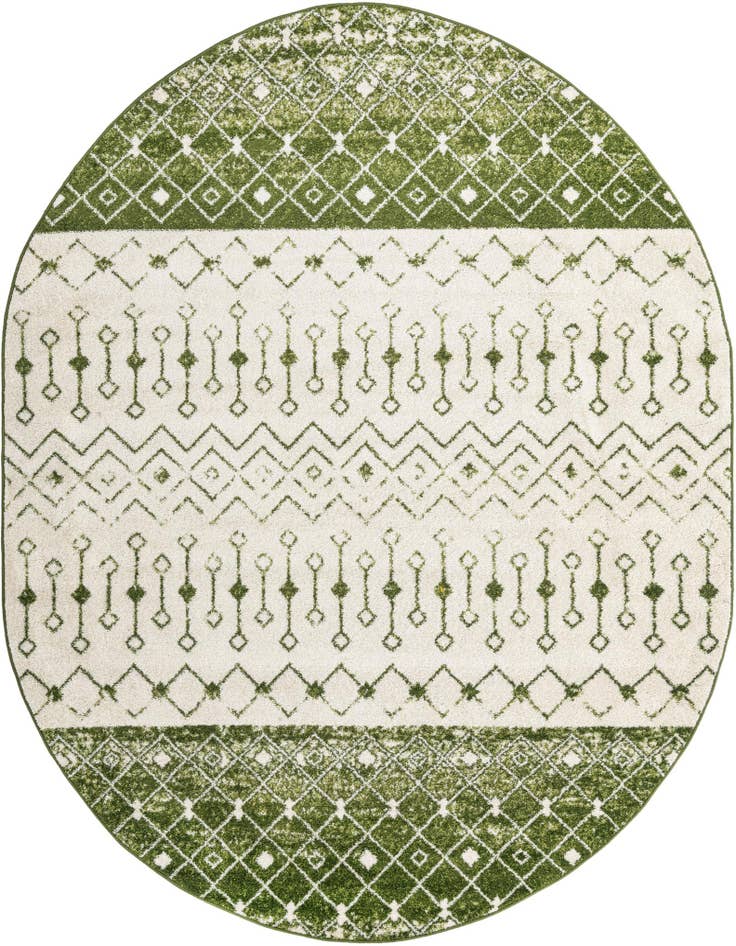 Detail image of 7' 10 x 10' Moroccan Trellis Oval Rug