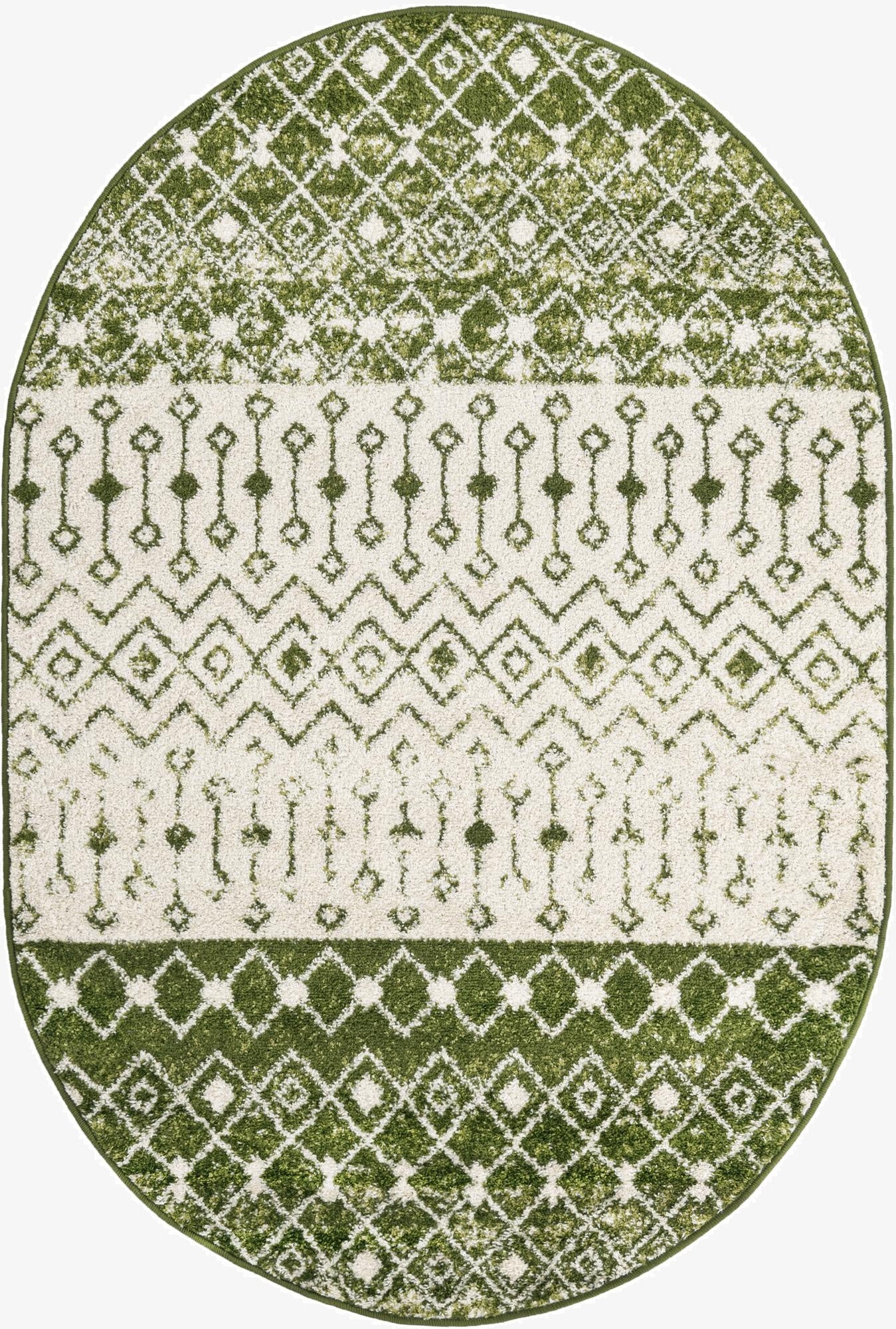 122cm x 183cm Moroccan Trellis Oval Rug