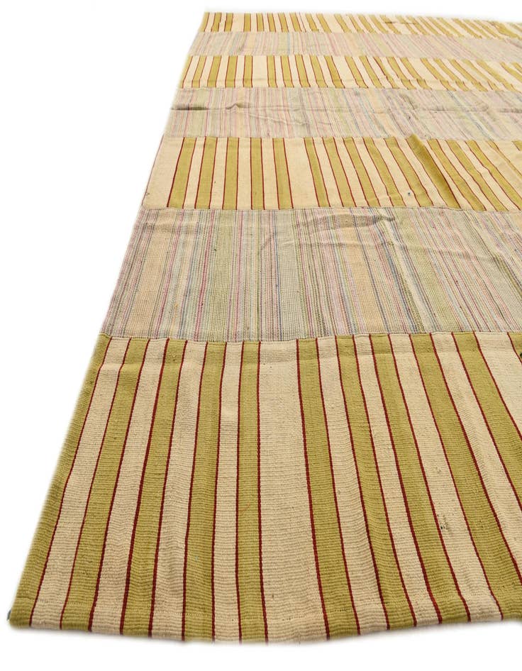 Detail image of 10' 5 x 12' 4  Hand Woven Kilim Modern Wool Rug