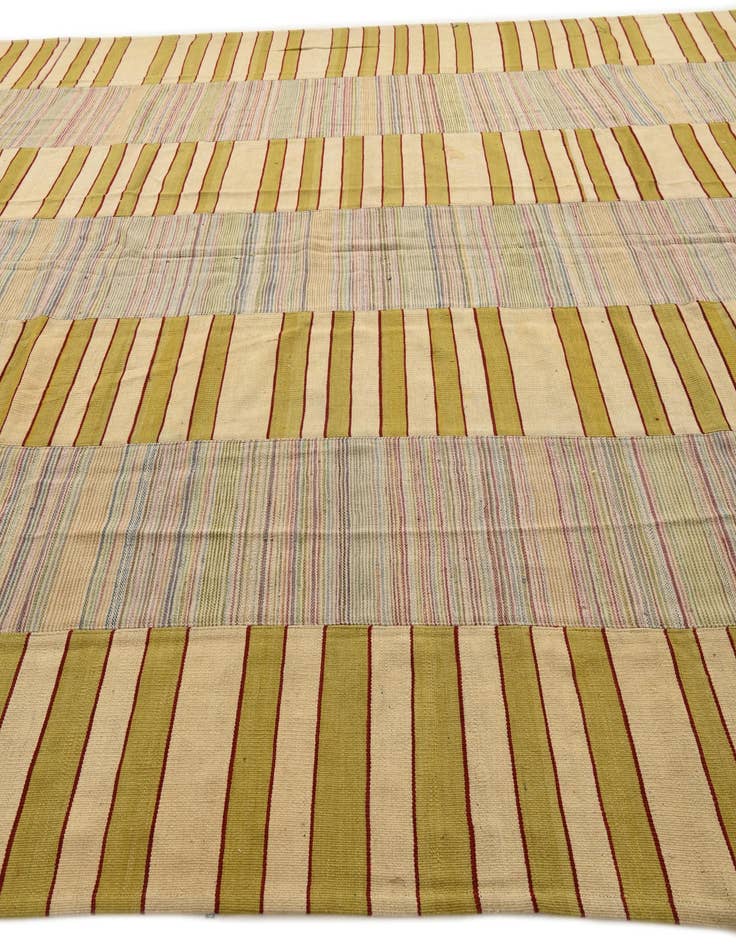 Detail image of 10' 5 x 12' 4  Hand Woven Kilim Modern Wool Rug