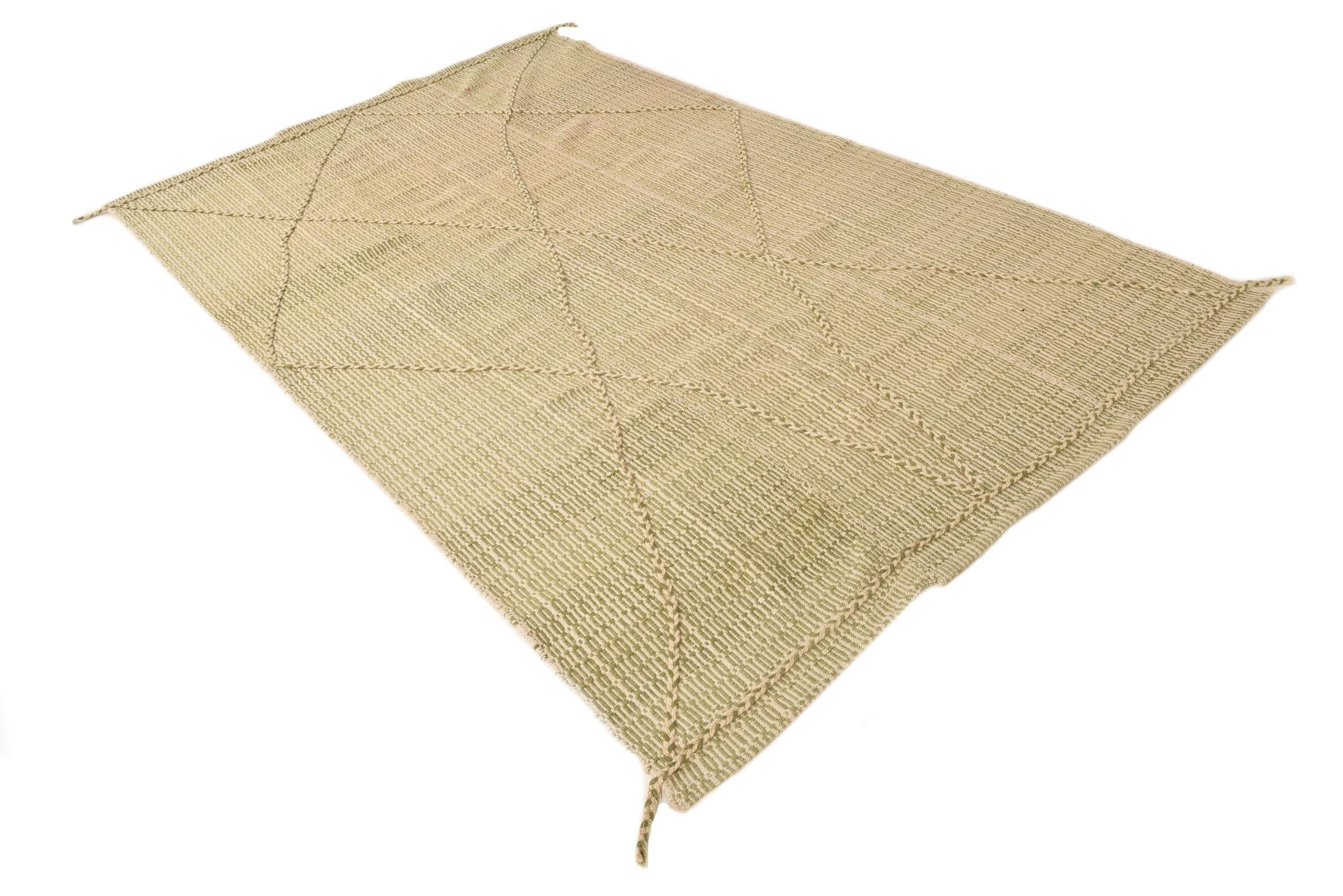 5' 9 x 9' 3 Hand Knotted Moroccan Wool Rug