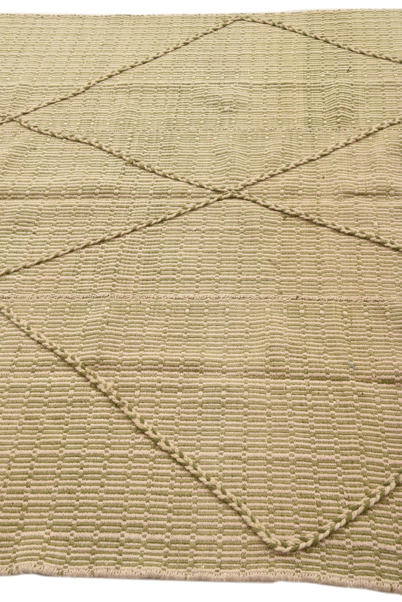 5' 9 x 9' 3 Hand Knotted Moroccan Wool Rug