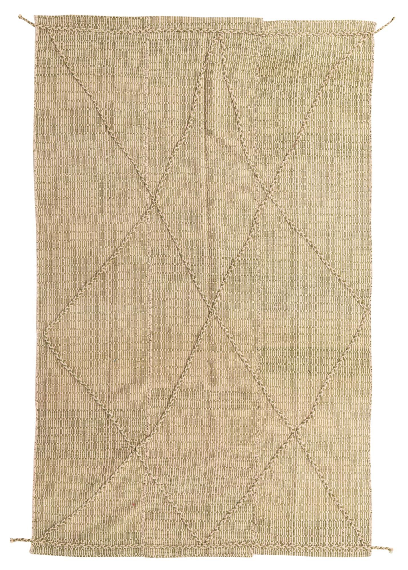 5' 9 x 9' 3 Hand Knotted Moroccan Wool Rug