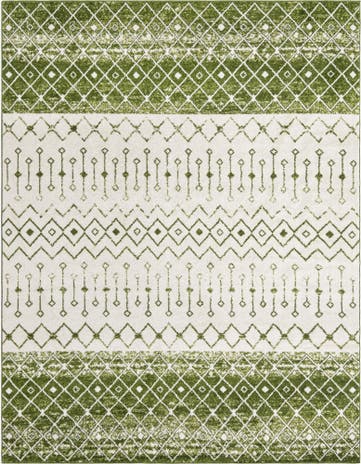 Ivory Green Moroccan Trellis Rug