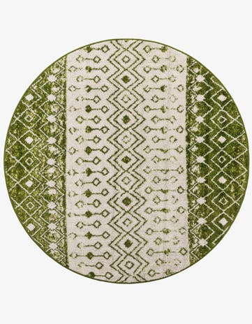 5' 3 x 5' 3 Moroccan Trellis Round Rug