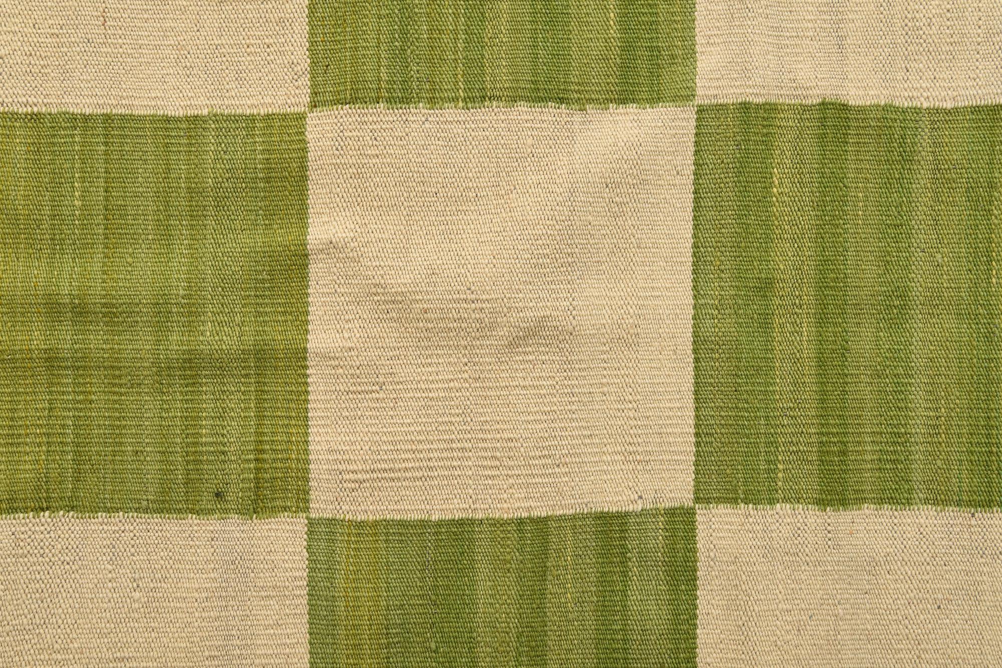 2' 8 x 9' 10 Hand Woven Kilim Modern Wool Runner Rug