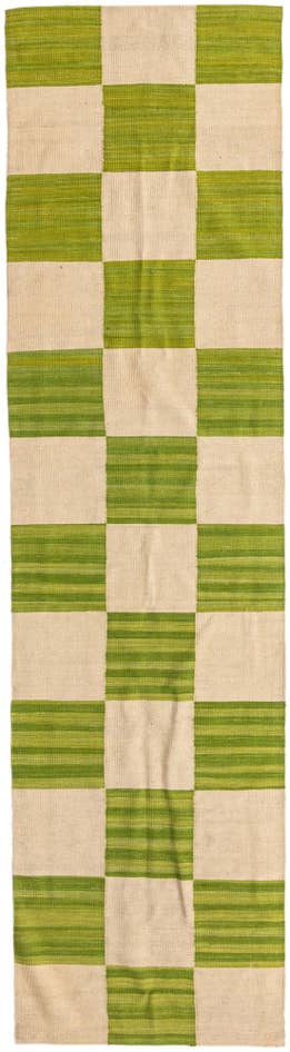 Detail image of 2' 8 x 9' 10 Hand Woven Kilim Modern Wool Runner Rug