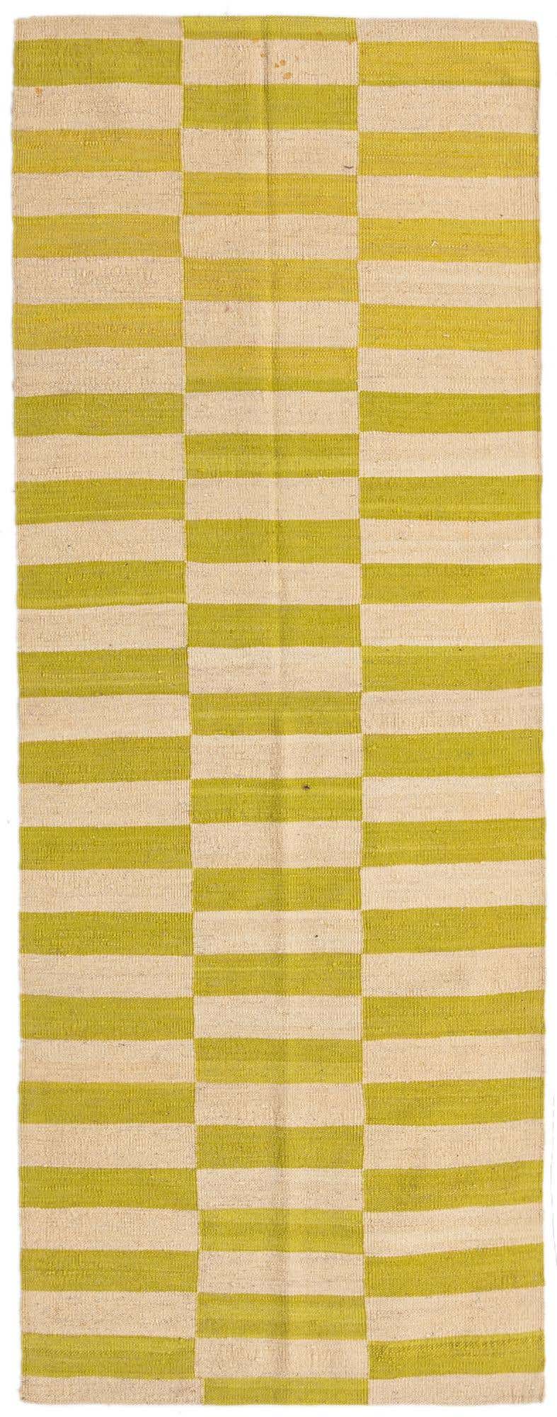 2' 7 x 6' 9 Hand Woven Kilim Modern Wool Runner Rug