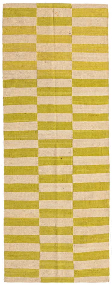 Detail image of 2' 7 x 6' 9 Hand Woven Kilim Modern Wool Runner Rug