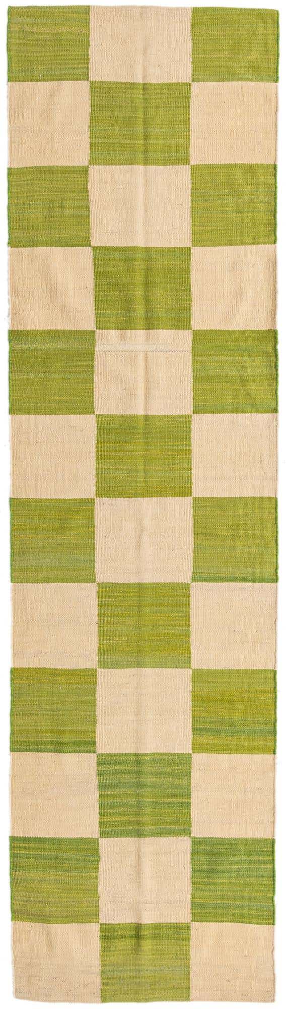 2' 8 x 9' 9 Hand Woven Kilim Modern Wool Runner Rug