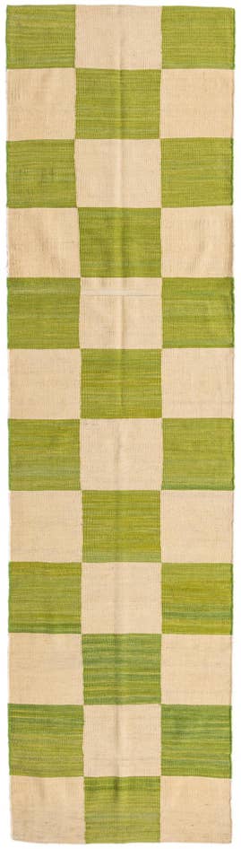 Detail image of 2' 8 x 9' 9 Hand Woven Kilim Modern Wool Runner Rug