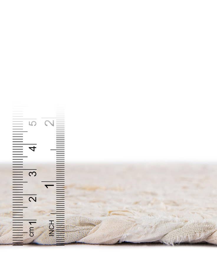 Detail image of 2' 2 x 3' 7 Handmade Braided Chindi Hearth Rug