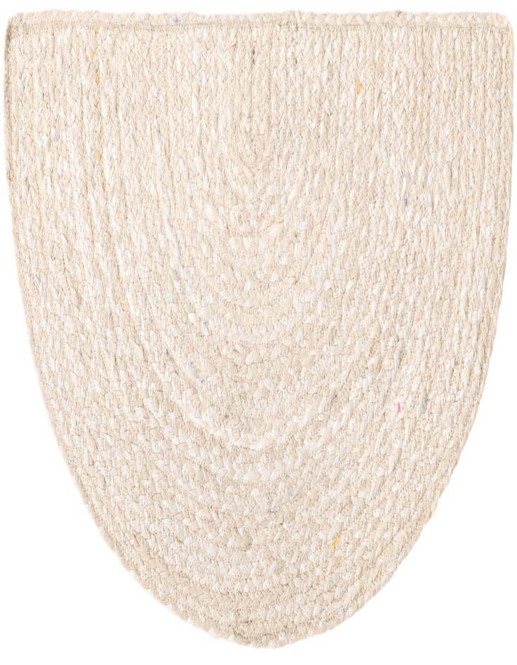 Detail image of 2' 2 x 3' 7  Hand Braided Chindi Hearth Rug