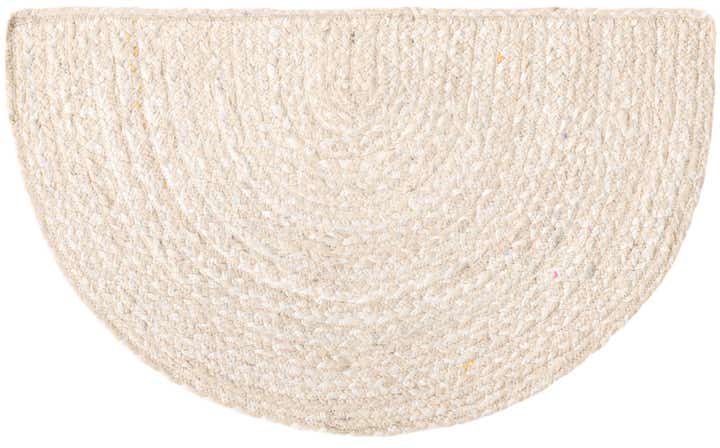 2' 2 x 3' 7 Handmade Braided Chindi Hearth Rug