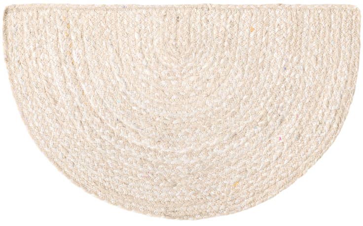 Detail image of 2' 2 x 3' 7 Handmade Braided Chindi Hearth Rug