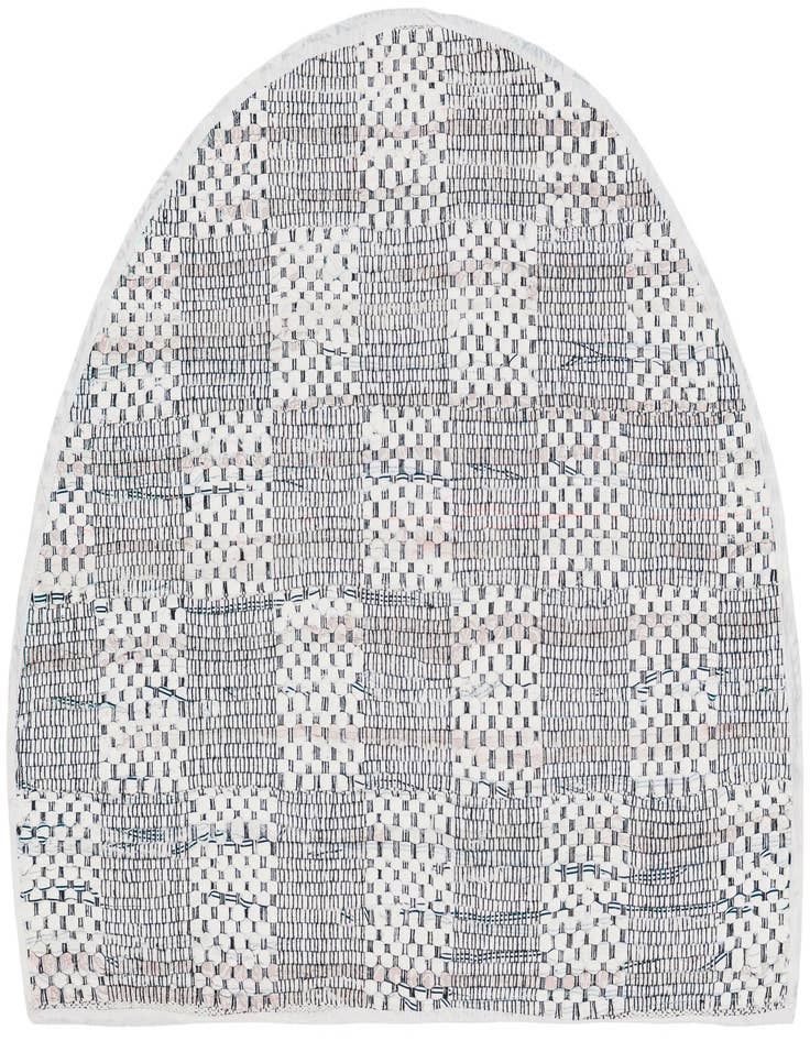 Detail image of 2' 2 x 3' 7 Hand Woven Chindi Cotton Hearth Rug
