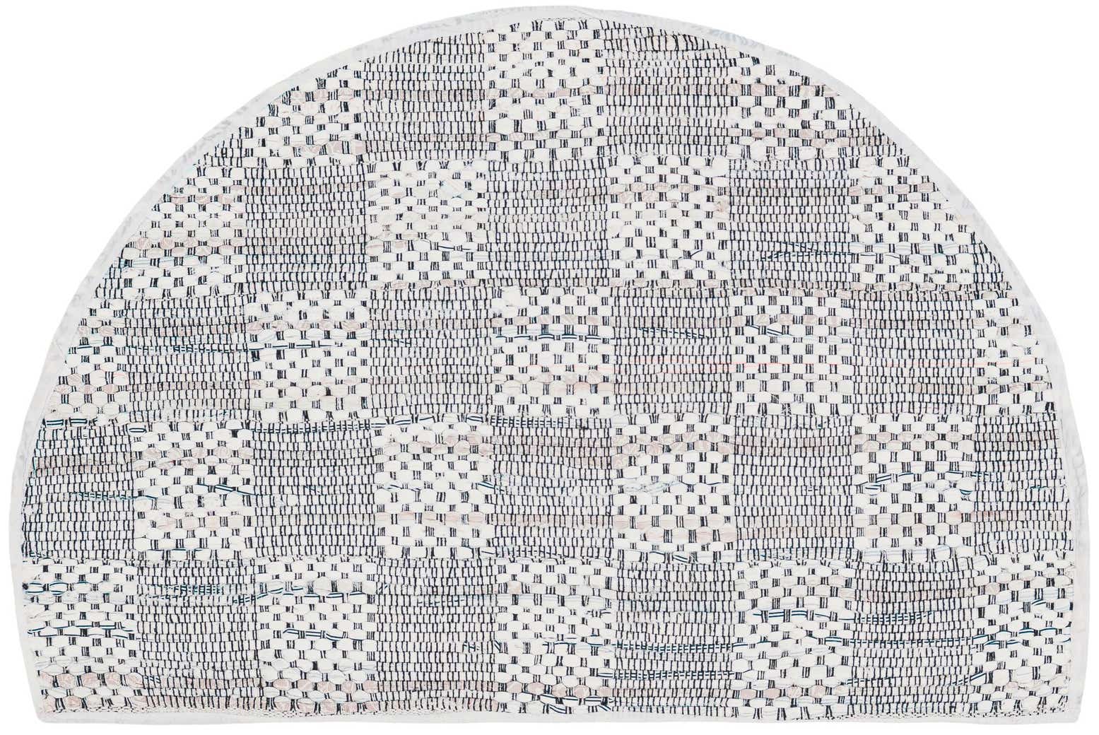 2' 2 x 3' 7 Hand Woven Chindi Cotton Hearth Rug