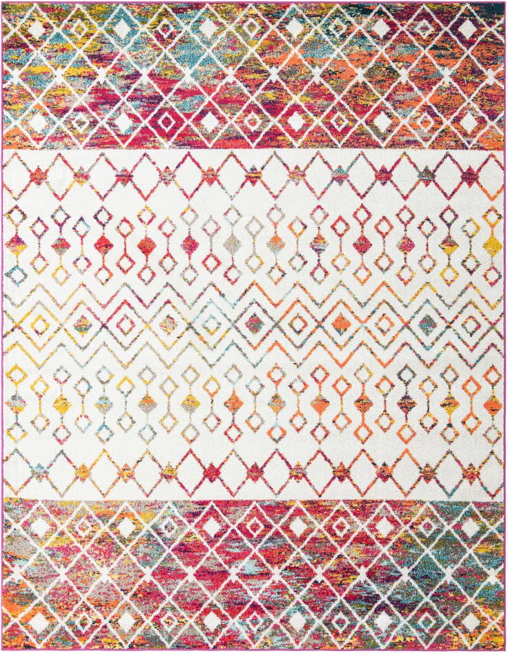 Detail image of 7' 10 x 10' Moroccan Trellis Rug